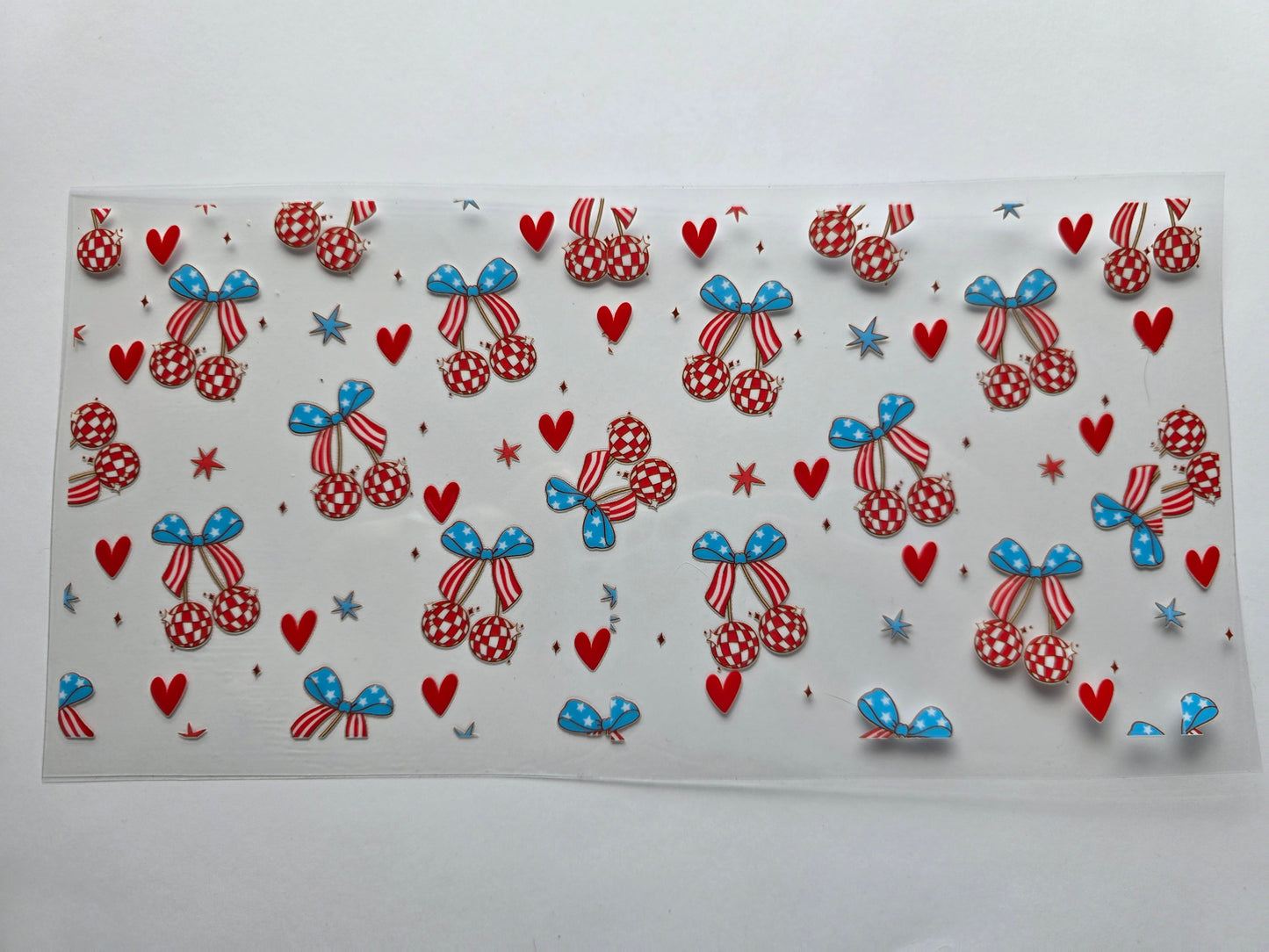 Red, White, and Blue Cherries Cup wrap