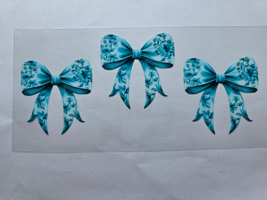 Teal Bows Cup Wrap