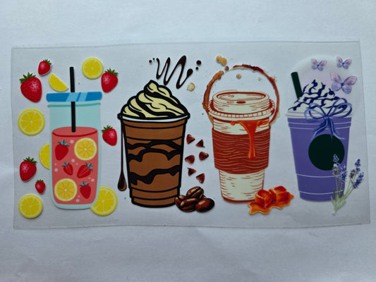 Coffee and different Drinks Cup Wrap