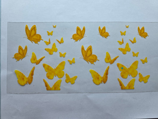 Yellow Butterflies Cup Wrap
