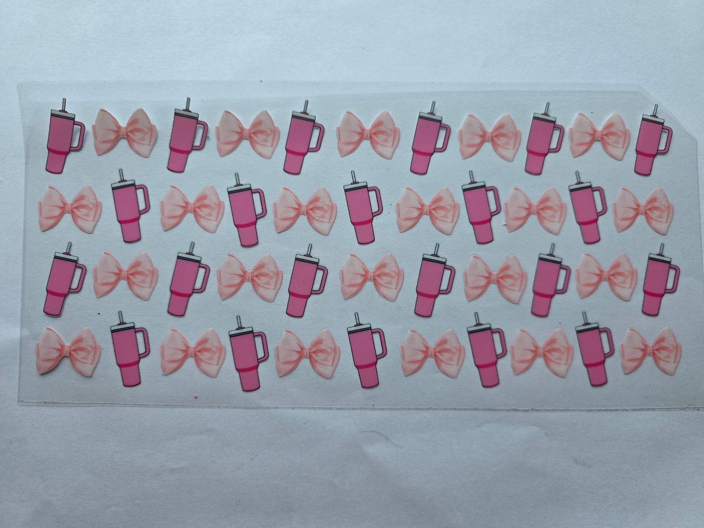 Pink Tumblers and bows Cup Wrap