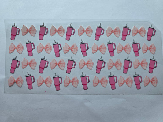 Pink Tumblers and bows Cup Wrap