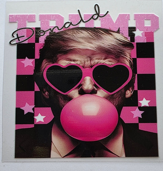 Trump bubble gum decal