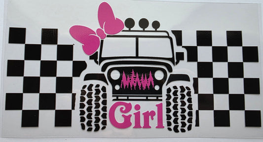Pink Jeep Girl Cup Wrap