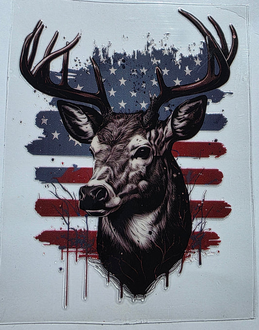 Deer with USA Flag