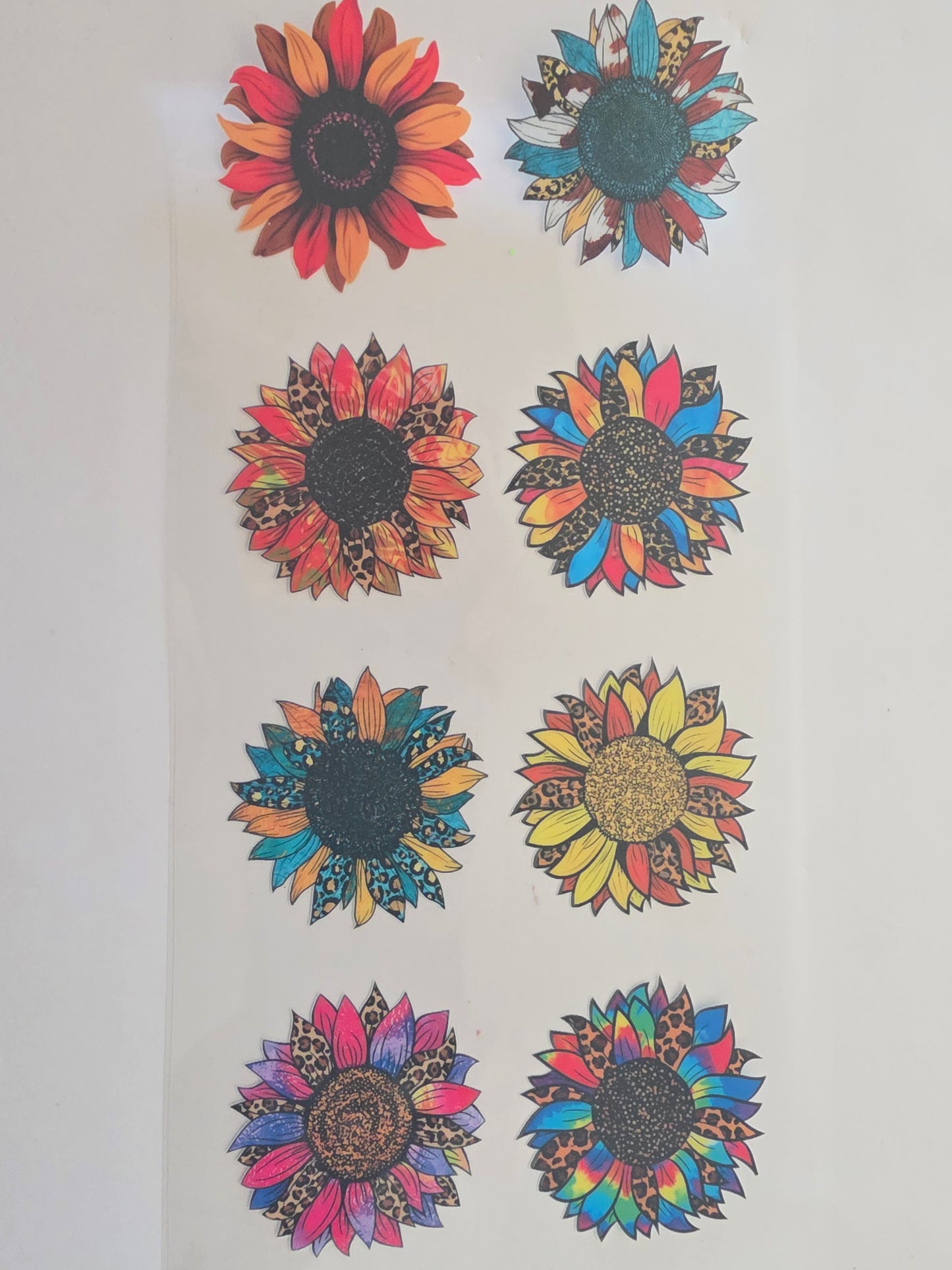 Colorful sunflowers cup wrap