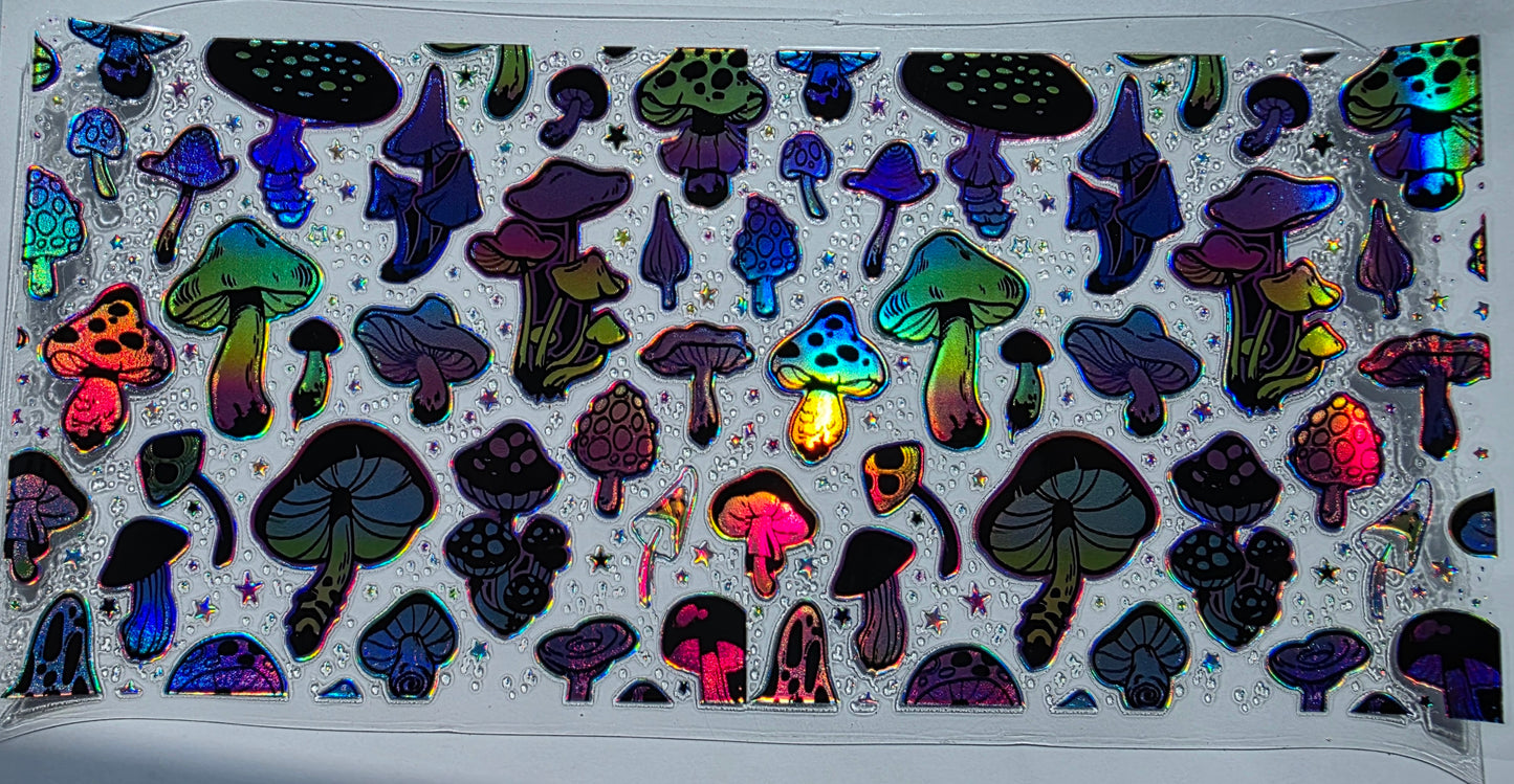 Holographic mushrooms wrap