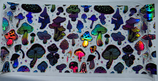 Holographic mushrooms wrap