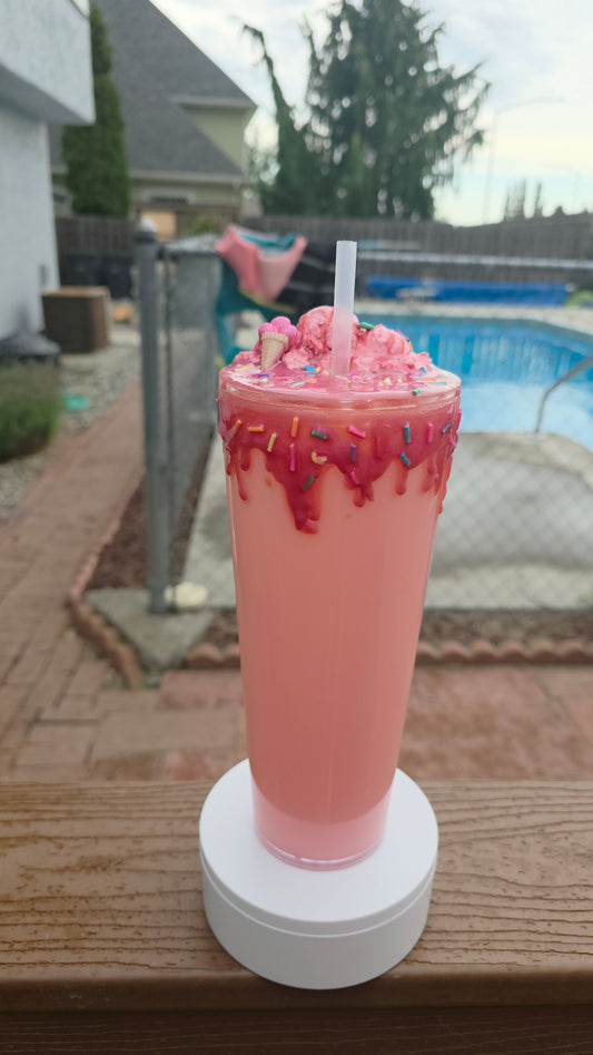 Strawberry milkshake 24 oz tumbler