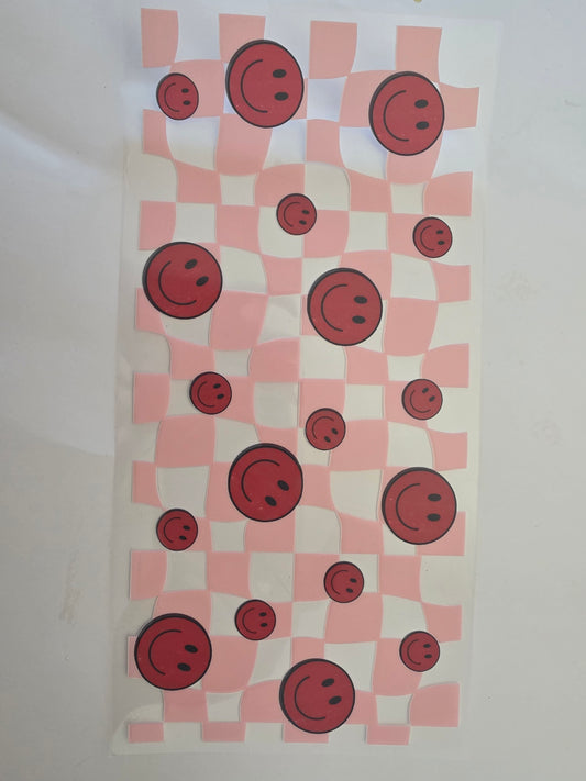 Smiley face checkered wrap