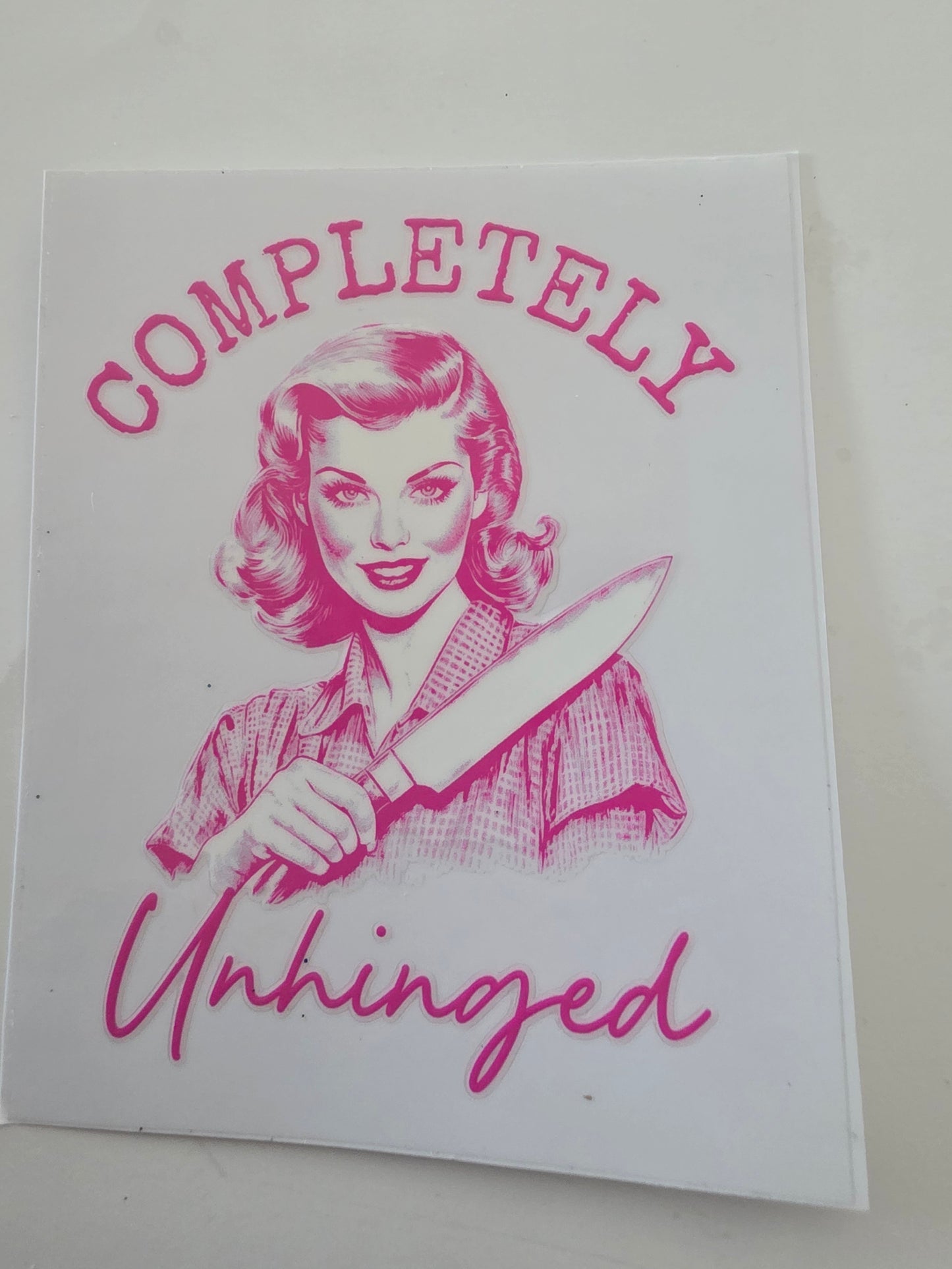 Completely unhinged decal