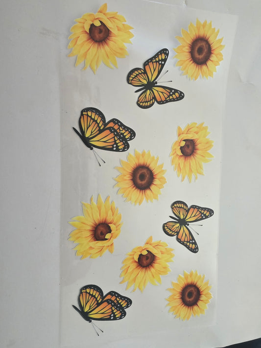 Sunflower and butterfly wrap