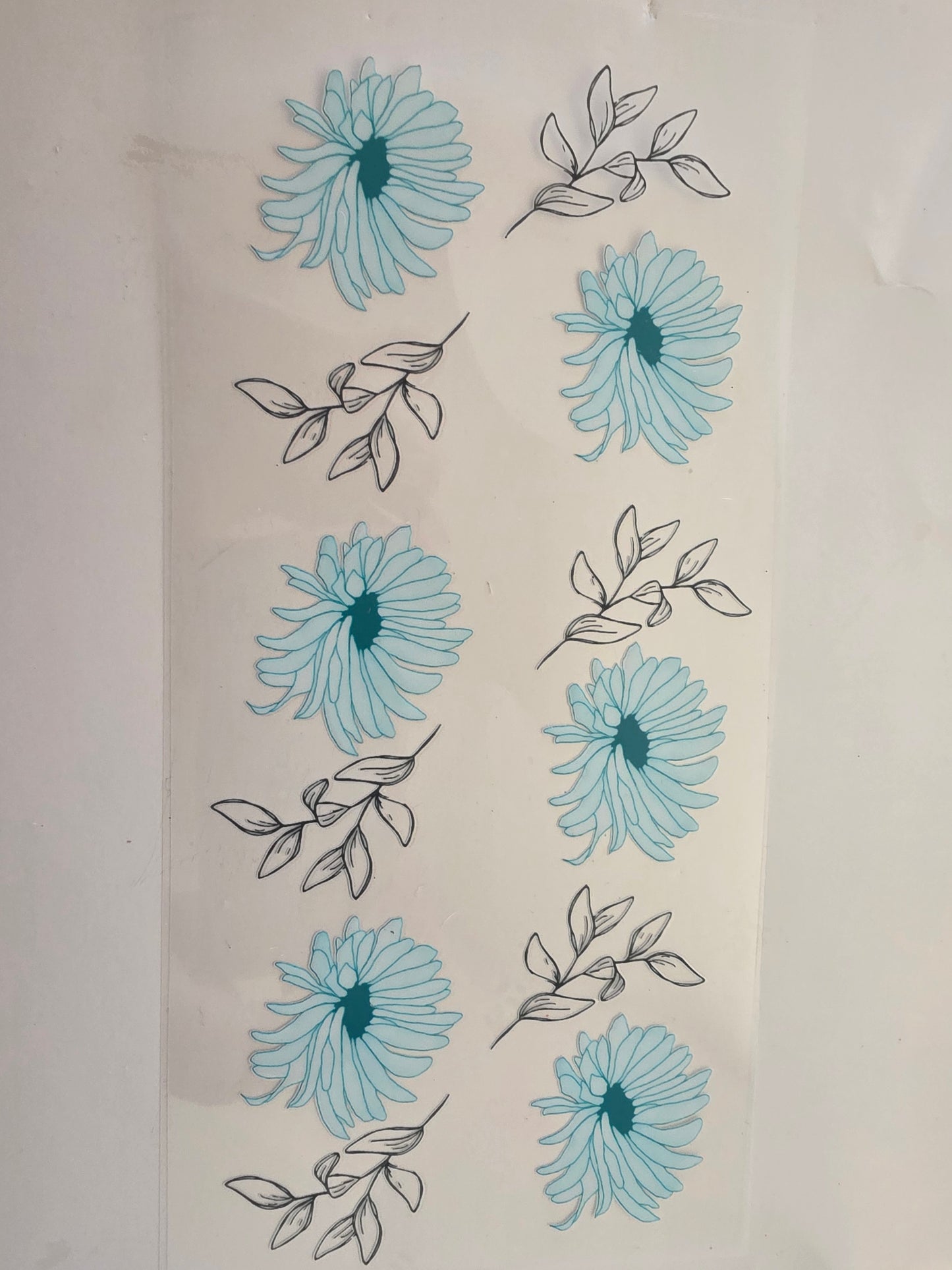 Teal flowers wrap