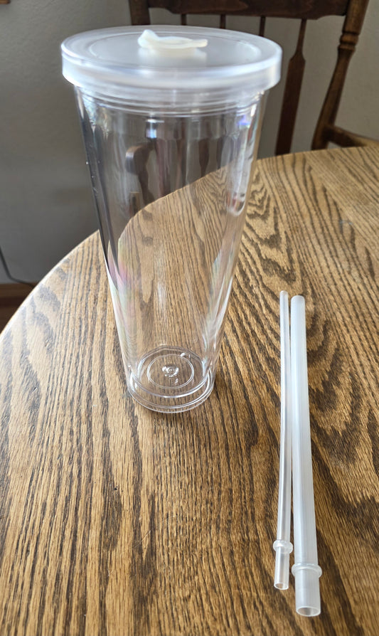 24 OZ ACRYLIC Tumbler/Boba Tumbler