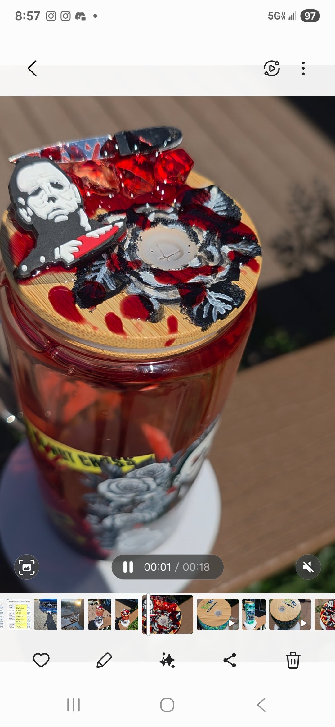 Decorated lid